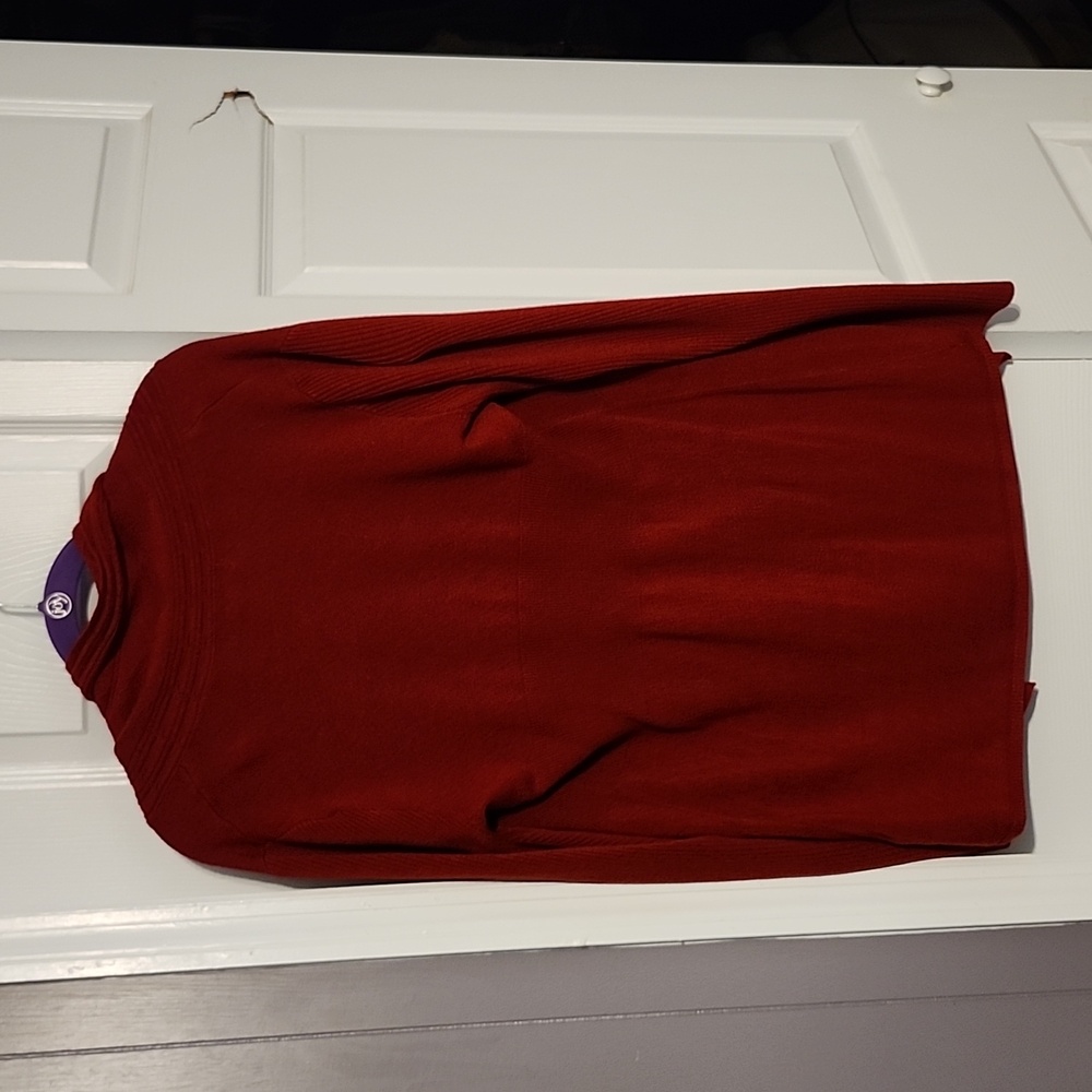 Carolyn Taylor Dark Red Cardigan Sweater Medium - Picture 4 of 4